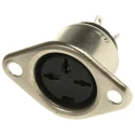 Re-An Products NYS 3 Pole Straight Standard DIN Socket 2A 50V Chassis Mount Female NYS324
