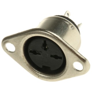 Re-An Products NYS 3 Pole Straight Standard DIN Socket 2A 50V Chassis Mount Female NYS324
