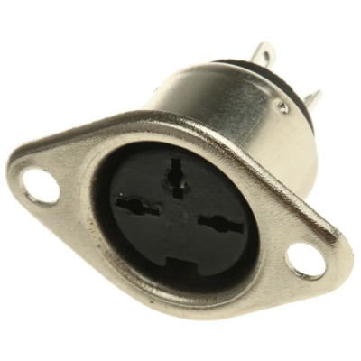 Re-An Products NYS 3 Pole Straight Standard DIN Socket 2A 50V Chassis Mount Female NYS324