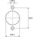 Re-An Products NYS 3 Pole Straight Standard DIN Socket 2A 50V Chassis Mount Female NYS324