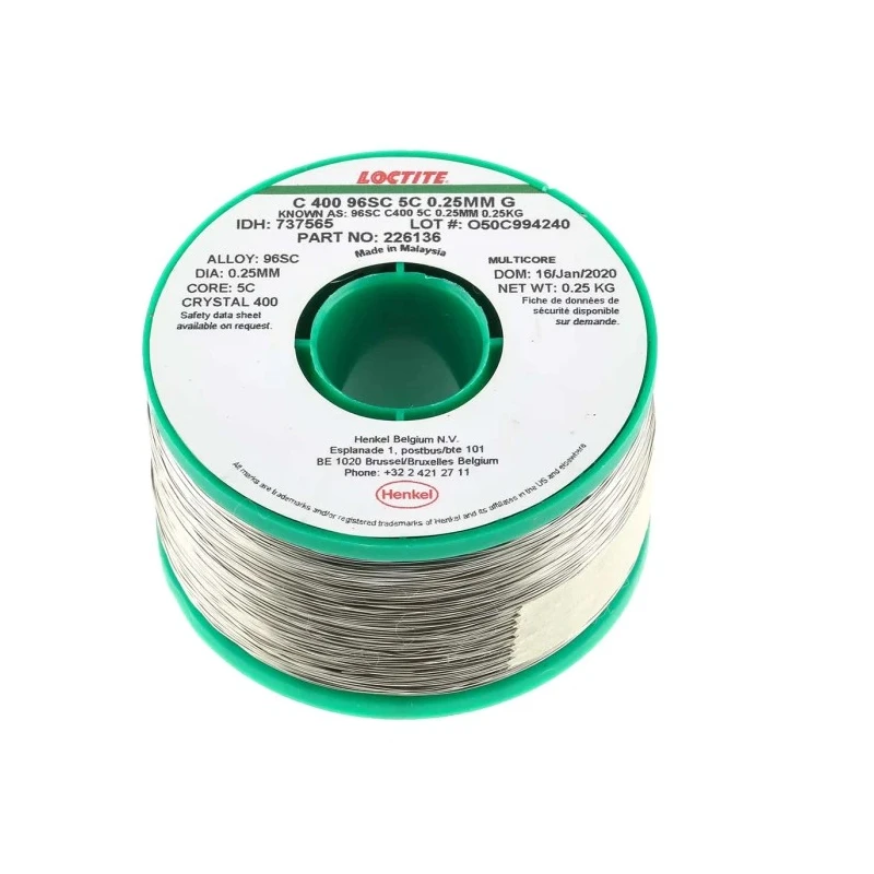Multicore Lead Free Solder Wire 0.25 mm Diameter 217 °C Melting Point 250g Malaysia 737565