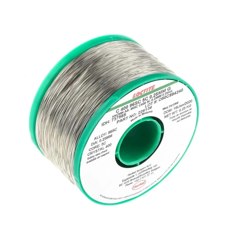 Multicore Lead Free Solder Wire 0.25 mm Diameter 217 °C Melting Point 250g Malaysia 737565