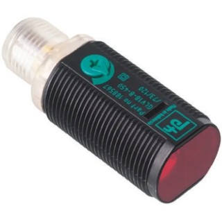 Pepperl + Fuchs Retroreflective Photoelectric Sensor, Barrel Style, 6.5 m Detection Range, NPN Output GLV18-6/59/102/159