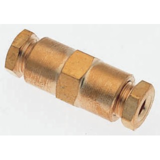 Norgren 22 Series Pneumatic Fitting Tube, Brass Construction, 1/4 in Connection Size, BS 2871 Standard 220200400