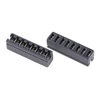 RS PRO Shorting Link Straight Female Black Open Top 8 Way 1 Row 2.54 mm Pitch 251-8626