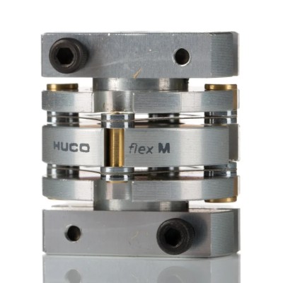 Huco Flexible Membrane Coupler 25.6 mm OD, 28.4 mm Length, Bore Size 65 mm, Max Speed 40000 rpm 466.26.2224