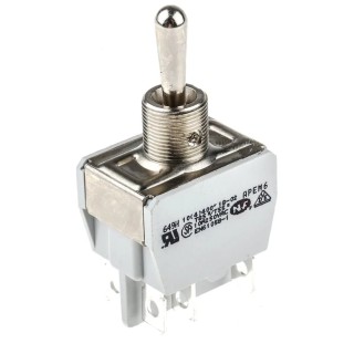 APEM Toggle Switch Panel Mount On-Off-On DPST Tab Terminal 24V dc 250V ac 649H/2