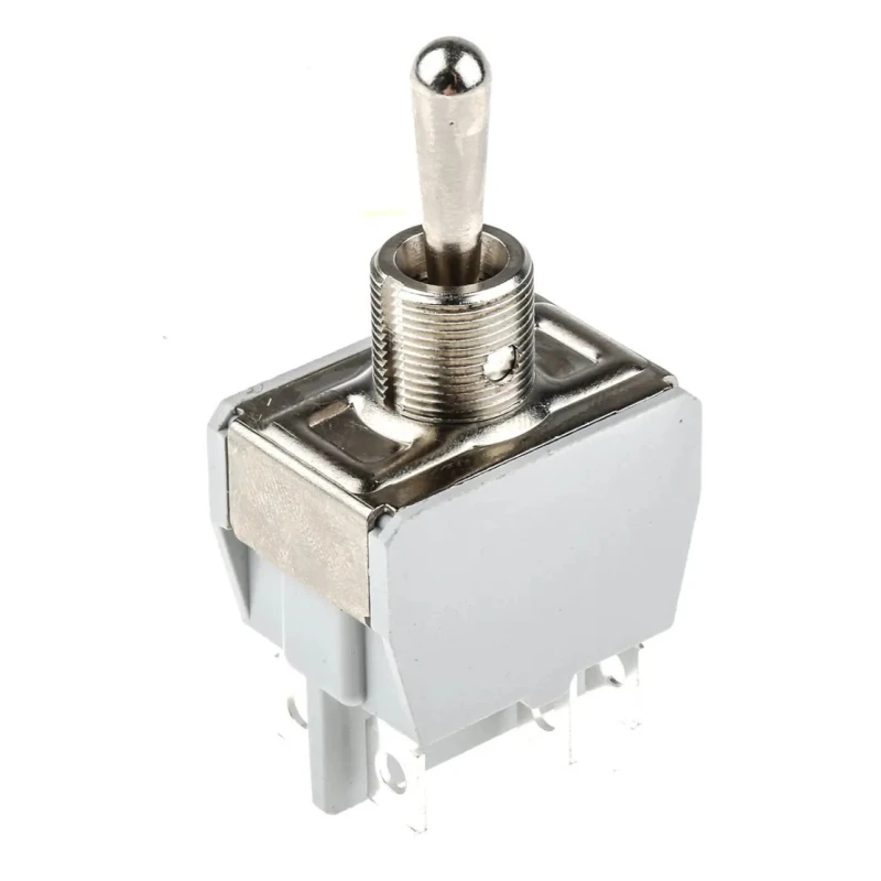 APEM Toggle Switch Panel Mount On-Off-On DPST Tab Terminal 24V dc 250V ac 649H/2