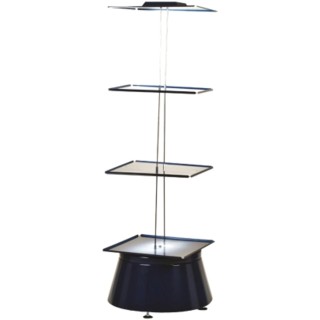 Raaco Empty Cabinet Turntable 3, Steel Construction, 1.6 m Height x 680 mm Width x 680 mm Depth, Blue 102377