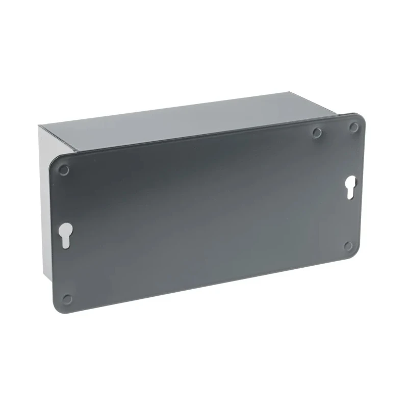 RS PRO Grey Cold Rolled Steel Instrument Case 72 mm x 110 mm x 200 mm 232-080