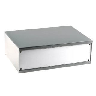 RS PRO Grey Cold Rolled Steel Instrument Case 100 mm x 300 mm x 200 mm 232-276