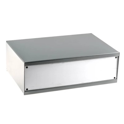RS PRO Grey Cold Rolled Steel Instrument Case 100 mm x 300 mm x 200 mm 232-276