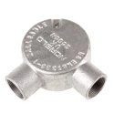 RS PRO Galvanised Steel Conduit Fitting, 25 mm Nominal Size, M4 Thread, Black Finish 228-772