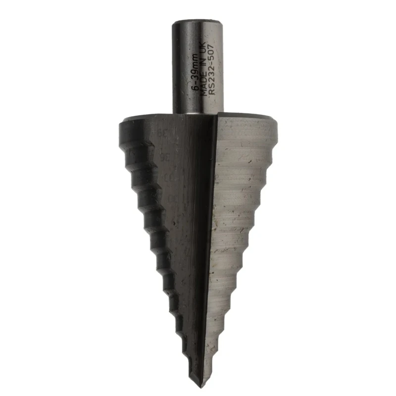 RS PRO HSS Multi-Diameter Step Drill Bit 6 to 39 mm, Cone Shank, 90mm Length 232-507