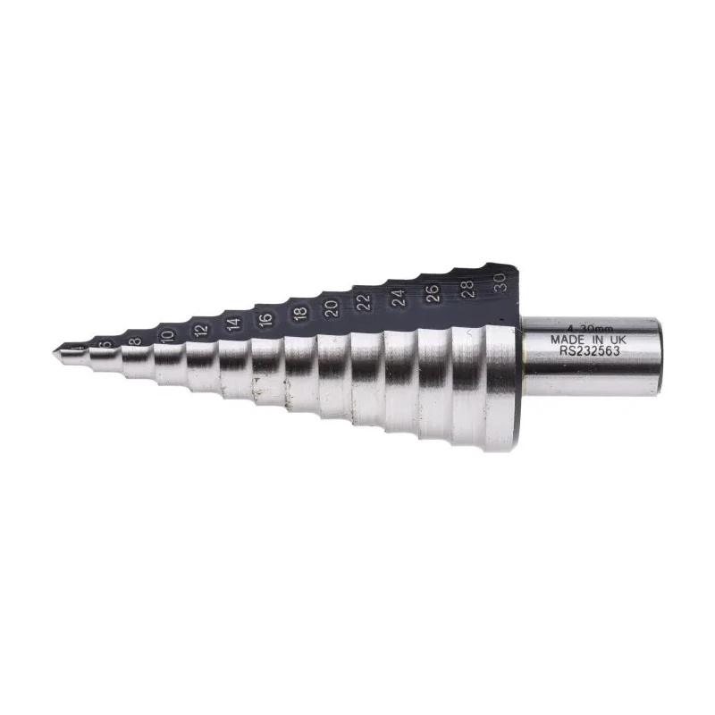 RS PRO High-Speed Steel Multi-Diameter Cone Shank Step Drill Bit 4 to 30 mm² 14 Steps 232-563