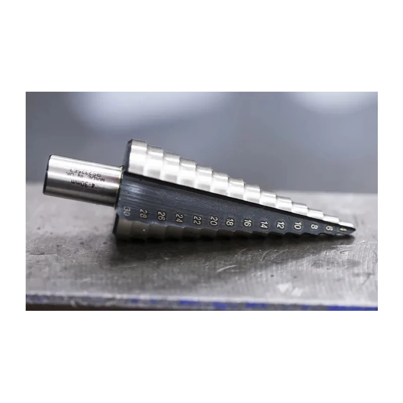 RS PRO High-Speed Steel Multi-Diameter Cone Shank Step Drill Bit 4 to 30 mm² 14 Steps 232-563