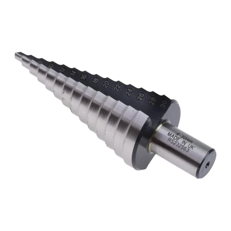 RS PRO High-Speed Steel Multi-Diameter Cone Shank Step Drill Bit 4 to 30 mm² 14 Steps 232-563