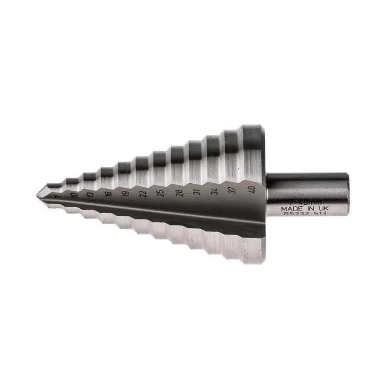 RS PRO HSS 7 to 40 mm Drill Bit, Cone Shank, Bright Finish 232-513