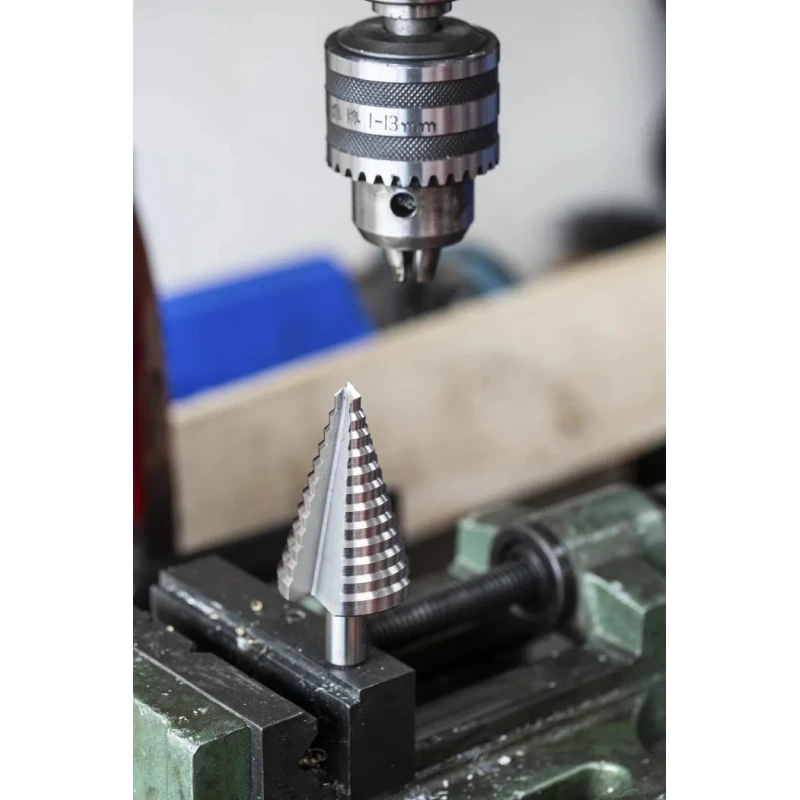 RS PRO HSS Step Drill Bit 8 to 41 mm Diameter Cone Shank Bright Finish 12 Steps 3 mm Max Thickness 232-529