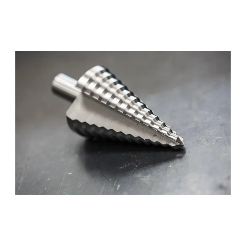 RS PRO HSS Step Drill Bit 8 to 41 mm Diameter Cone Shank Bright Finish 12 Steps 3 mm Max Thickness 232-529