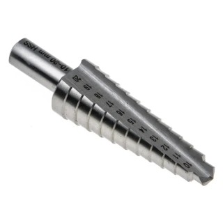 RS PRO High-Speed Steel (HSS) Step Drill Bit 10 to 20 mm Diameter Cone Shank Bright Finish 232-579