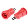 Staubli Red Female Banana Socket, 4 mm Connector, Tab Termination, 1kV, 24A, Nickel Plating 23.3160-22