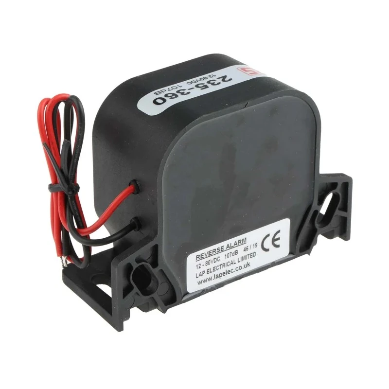 RS PRO Electronic Sounder Universal 12 to 80V DC 107 dB 1-Tone Glass Filled Nylon Housing 235-360