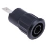Staubli Black Female Banana Socket, 4 mm Connector, Tab Termination, 1 kV Voltage, 24 A Current, Nickel Plating 23.3160-21