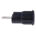 Staubli Black Female Banana Socket, 4 mm Connector, Tab Termination, 1 kV Voltage, 24 A Current, Nickel Plating 23.3160-21