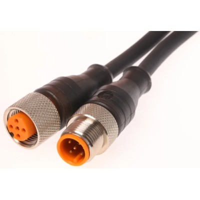 Lumberg Automation 5 Way Male Straight to 34 Way Female M12 Sensor Actuator Cable 60V RST 5-RKT 5-87/2M