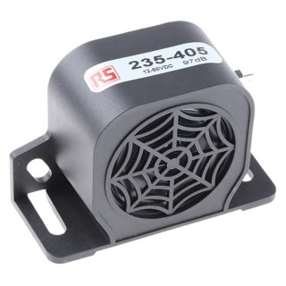 RS PRO Electronic Sounder Universal, DC 80V, 1-Tone, 97 dB at 1m 235-405