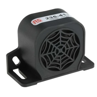 RS PRO Electronic Sounder Universal Mount Black Glass Filled Nylon Housing DC 12-80V 107 dB IP67 IP67
