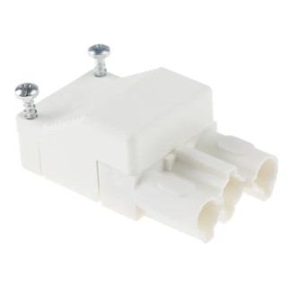 Wieland ST18 Series Female Screw Lighting Connector, 3-Pole, 16A, 250V, IP20 ST18