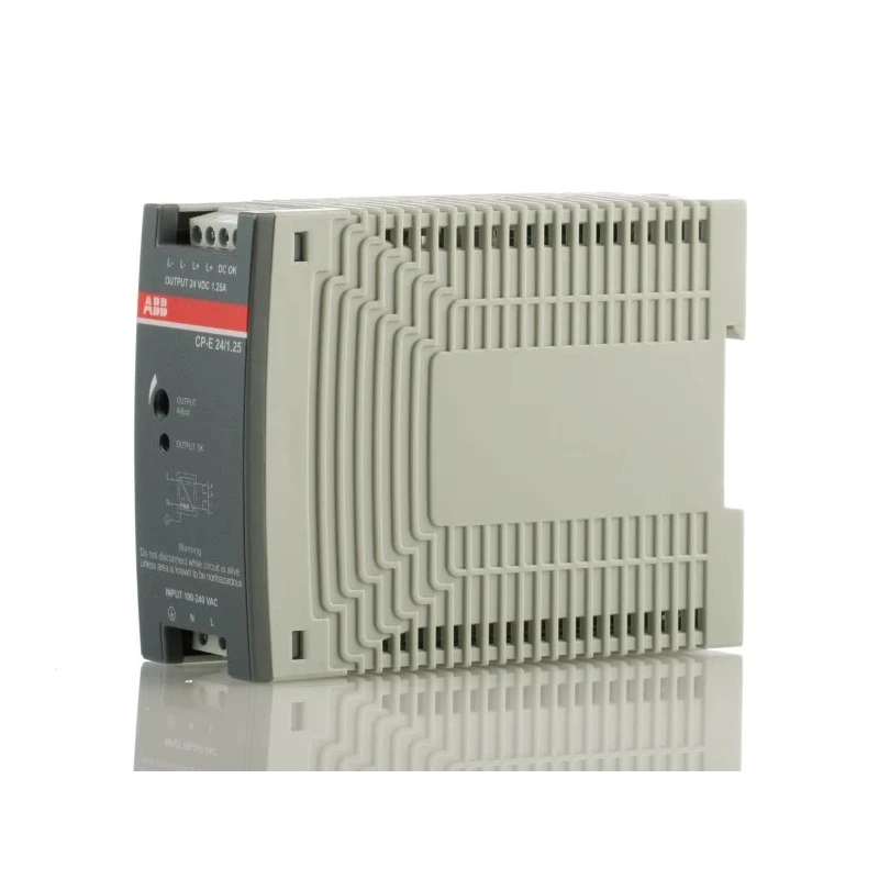 ABB CPE Switched Mode DIN Rail Power Supply 240V AC AC/DC Input 24V DC 1.25A Output 30W 1SVR427031R0000 CP-E 24/1.25