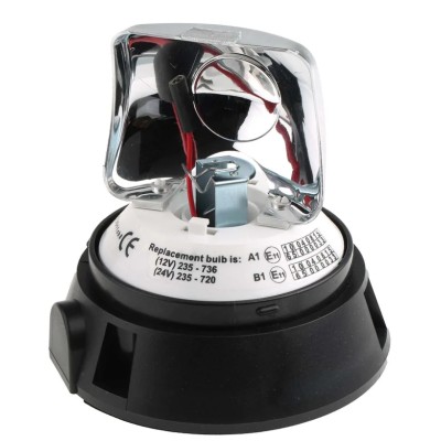 RS PRO Blue, Clear, Red, Green, Amber Beacon Magnetic Mount 230V DC Incandescent Bulb IP56 236-284