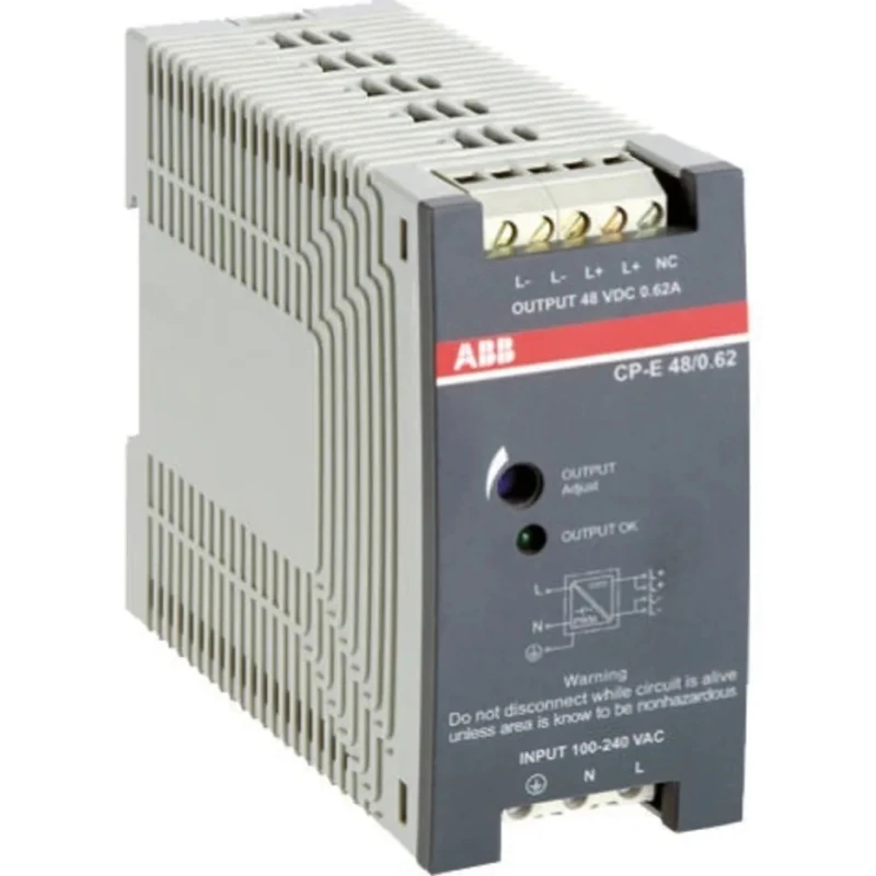 ABB CPE Switched Mode DIN Rail Power Supply 240V AC/DC Input, 48V DC 1.25A Output 60W 1SVR427031R2000 CP-E 48/1.25