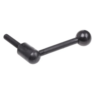 RS PRO Tension Lever with M12 Thread x 50 mm Insert Length Steel Handle and Shaft Black Oxide Finish 237-350