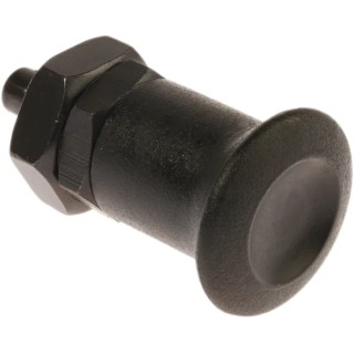 RS PRO M12 Index Plunger with Plastic Technopolymer Black Knob, Hardened Steel Plunger, 45 mm Length 237-491