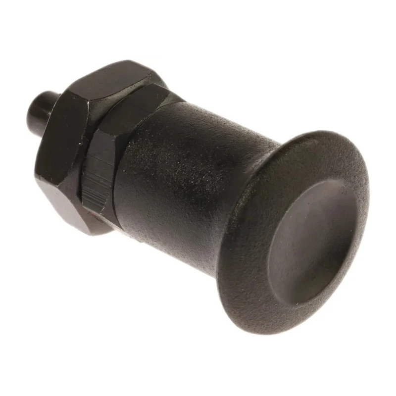 RS PRO M12 Index Plunger with Plastic Technopolymer Black Knob, Hardened Steel Plunger, 45 mm Length 237-491