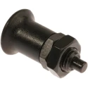 RS PRO M12 Index Plunger with Plastic Technopolymer Black Knob, Hardened Steel Plunger, 45 mm Length 237-491