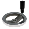 RS PRO Silver Die Cast Aluminium Spoked Revolving Hand Wheel 125mm Diameter 237-552