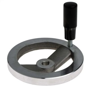 RS PRO Silver Die Cast Aluminium Spoked Revolving Hand Wheel 125mm Diameter 237-552