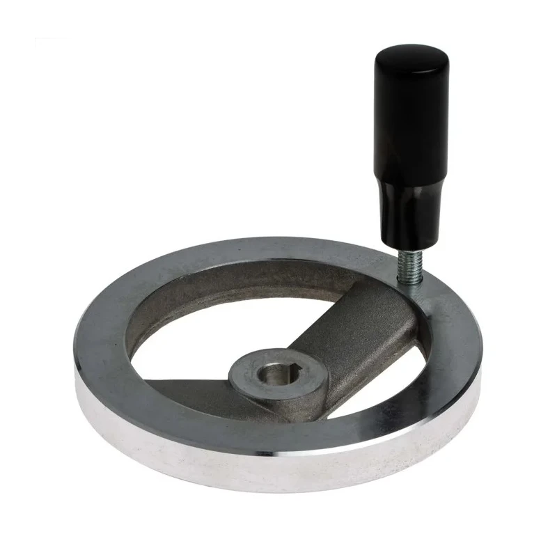 RS PRO Silver Die Cast Aluminium Spoked Revolving Hand Wheel 125mm Diameter 237-552