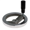 RS PRO Silver Die Cast Aluminium Spoked Revolving Hand Wheel 125mm Diameter 237-552