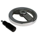 RS PRO Silver Die Cast Aluminium Spoked Revolving Hand Wheel 125mm Diameter 237-552