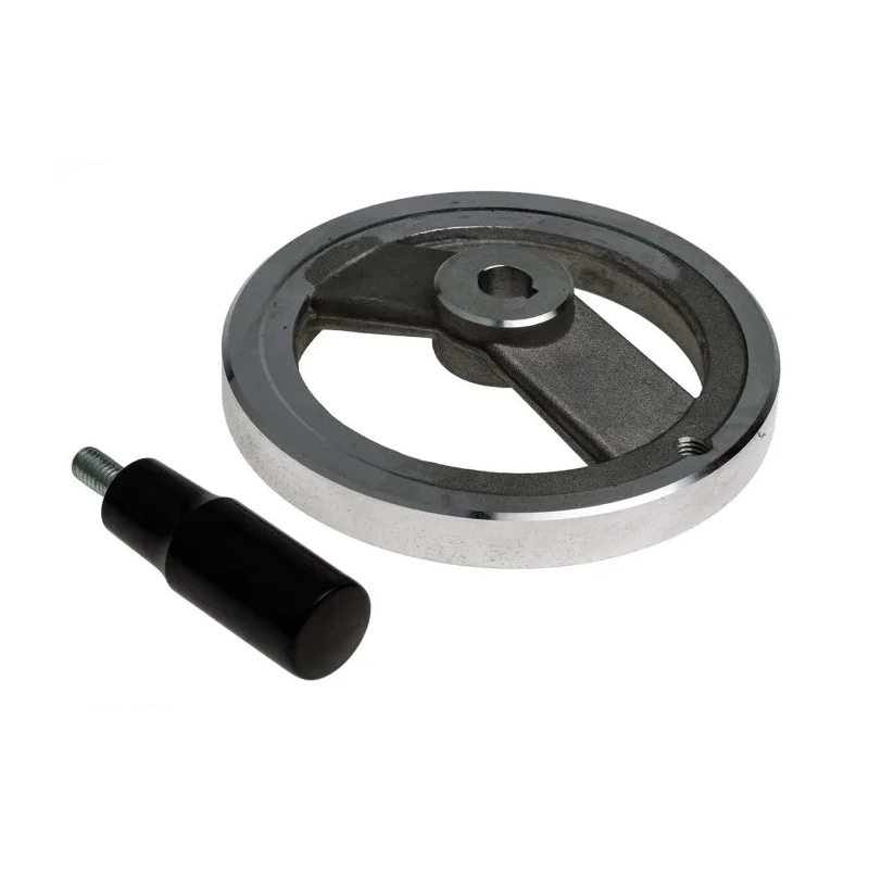 RS PRO Silver Die Cast Aluminium Spoked Revolving Hand Wheel 125mm Diameter 237-552