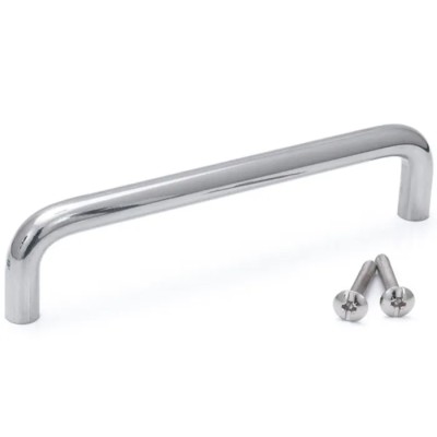 RS PRO Anodised Silver Stainless Steel Arch Shape Handle 30 mm Height, 9 mm Width, 129 mm Length 237-902