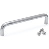 RS PRO Anodised Silver Stainless Steel Arch Shape Handle 30 mm Height, 9 mm Width, 129 mm Length 237-902