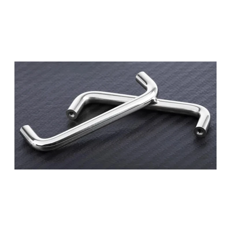 RS PRO Anodised Silver Stainless Steel Arch Shape Handle 30 mm Height, 9 mm Width, 129 mm Length 237-902