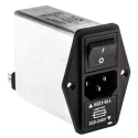 Schaffner Panel Mount IEC Filter 250V AC 2.5A Male 2 Pole with 1 Fuse Faston FN393-2.5-05-11